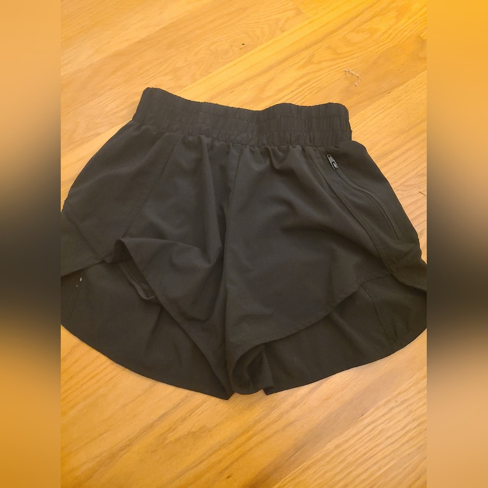 Running shorts with liner inside